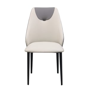 Milan Sean Contemporary Two-Tone Gray Side Chair - Set of 2