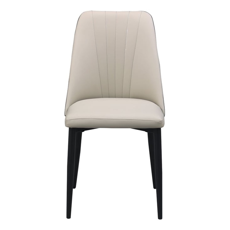 Milan Jester Contemporary Gray Two-Tone Faux Leather Side Chair - Set of 2