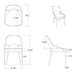 Milan Amaire Contemporary Dining Set w/ Matte White Ceramic Table & Beige Chairs