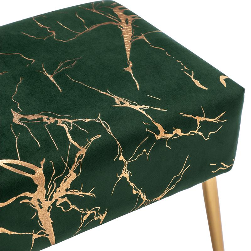 Duhome 44.5 Inch Wide Velvet Upholstered Bench Green