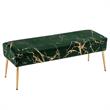 Duhome 44.5 Inch Wide Velvet Upholstered Bench Green