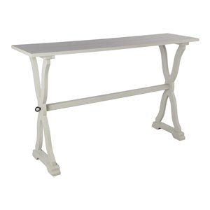 privilege transitional wooden accent console table in sun bleached gray