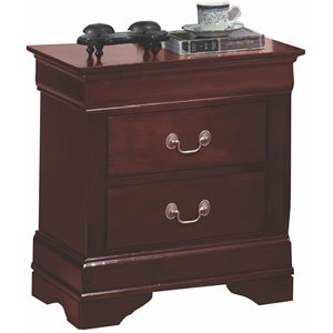 titanic furniture louis philippe cherry 2-drawer wood veneer nightstand