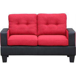 betty upholstered loveseat with button-tufted back