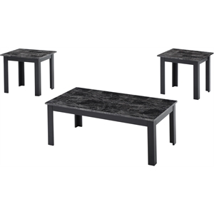 gaby 3-piece coffee table set with warm finish wood legs