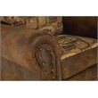 American Furniture Classics Microfiber River Bend Arm Chair in Brown