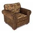 American Furniture Classics Microfiber River Bend Arm Chair in Brown