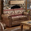 American Furniture Classics Microfiber Deer Valley Loveseat in Brown