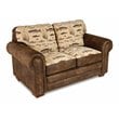 American Furniture Classics Microfiber Angler's Cove Loveseat in Brown