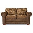 American Furniture Classics Microfiber River Bend Loveseat in Brown