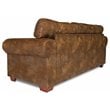 American Furniture Classics Traditional Microfiber River Bend Sofa in Brown