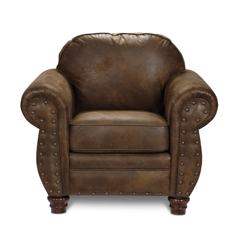 American Furniture Classics Microfiber Sedona Arm Chair in Brown