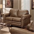 American Furniture Classics Microfiber Sedona Loveseat in Brown