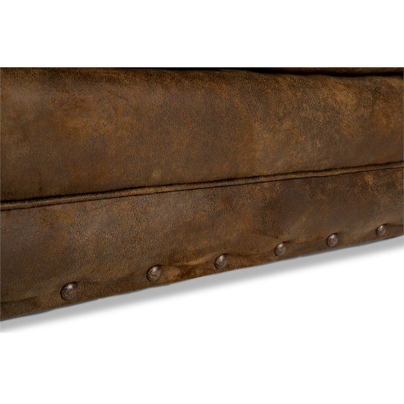 American Furniture Classics Traditional Microfiber Sedona Sofa in Brown