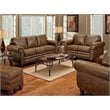 American Furniture Classics Traditional Microfiber Sedona Sofa in Brown