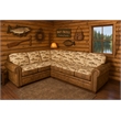 American Furniture Classics 2-piece Microfiber Angler's Cove Sectional in Brown