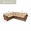 American Furniture Classics 2-piece Microfiber Angler's Cove Sectional in Brown