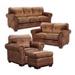 American Furniture Classics Wild Horses 4-piece Microfiber Sofa Set in Brown