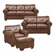 American Furniture Classics Deer Valley 4-piece Microfiber Sofa Set in Brown