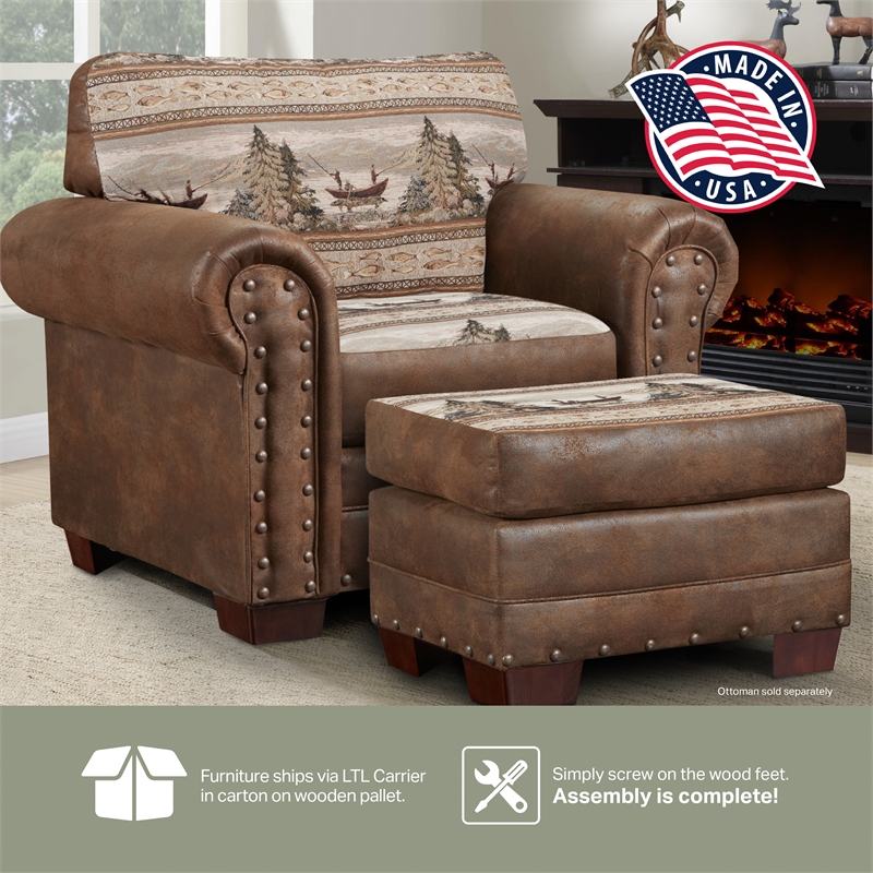 American Furniture Classics Alpine Lodge 4-piece Sleeper Sofa Set in Brown