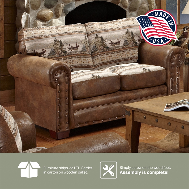 American Furniture Classics Alpine Lodge 4-piece Sleeper Sofa Set in Brown