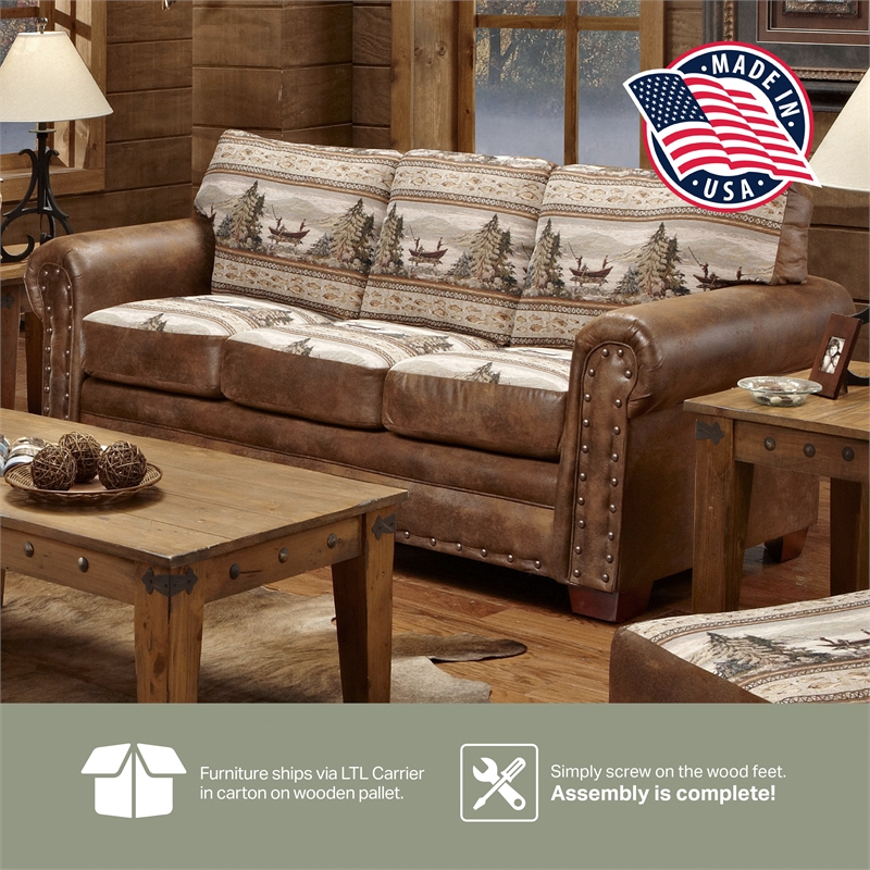 American Furniture Classics Alpine Lodge 4-piece Sleeper Sofa Set in Brown