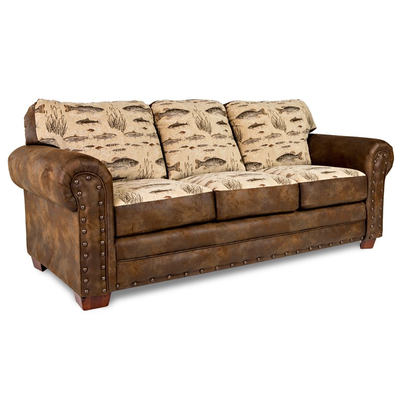 American Furniture Classics Angler's Cove 4-piece Microfiber Sofa Set in Brown