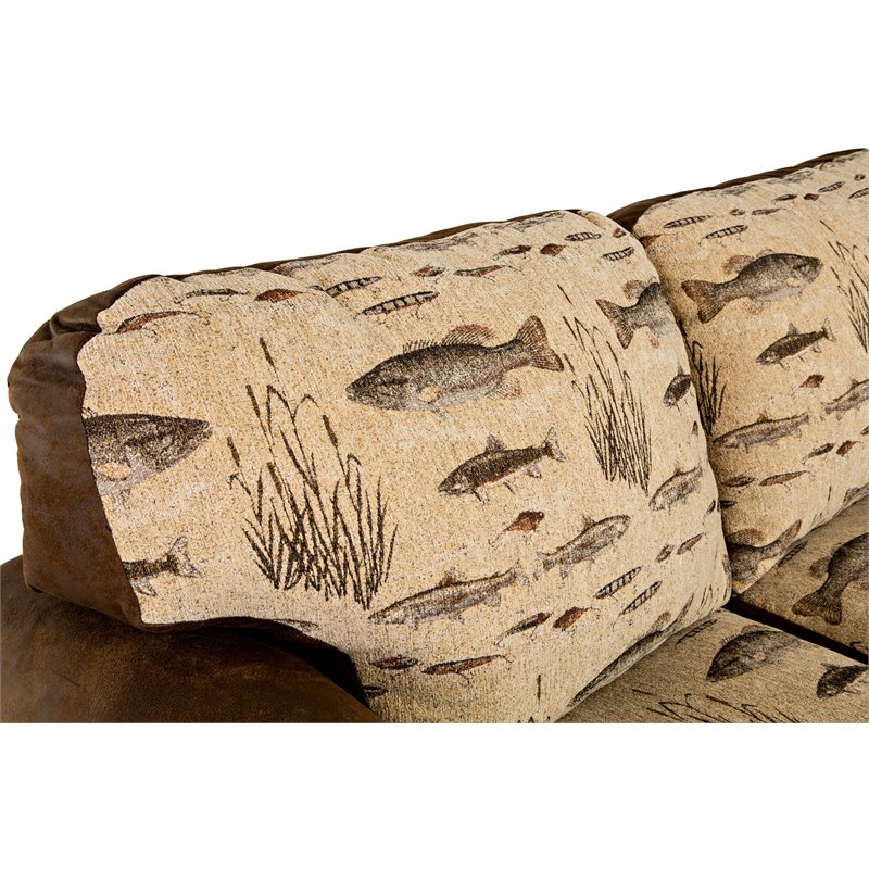 American Furniture Classics Angler's Cove 4-piece Microfiber Sofa Set in Brown