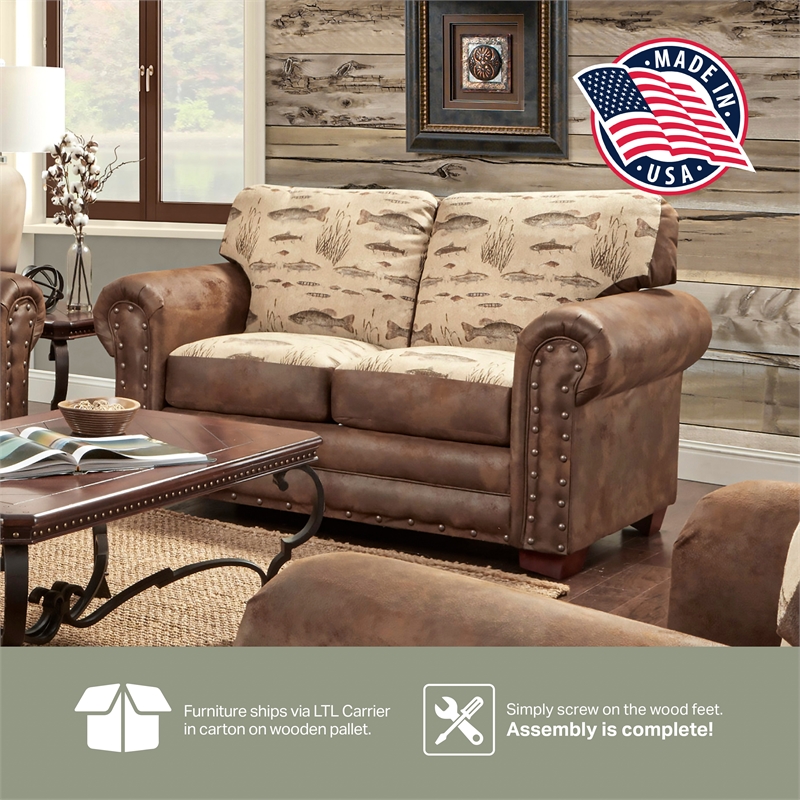 American Furniture Classics Angler's Cove 4-piece Sleeper Sofa Set in Brown