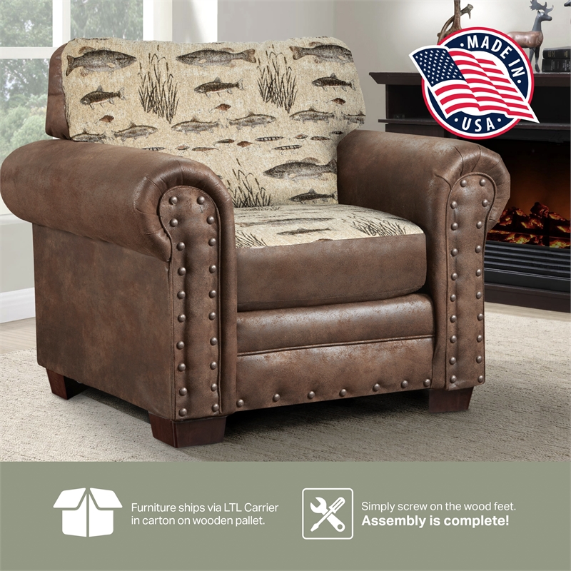 American Furniture Classics Angler's Cove 4-piece Sleeper Sofa Set in Brown