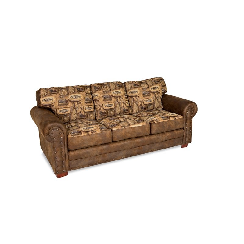 American Furniture Classics River Bend 4-piece Microfiber Sofa Set in Brown