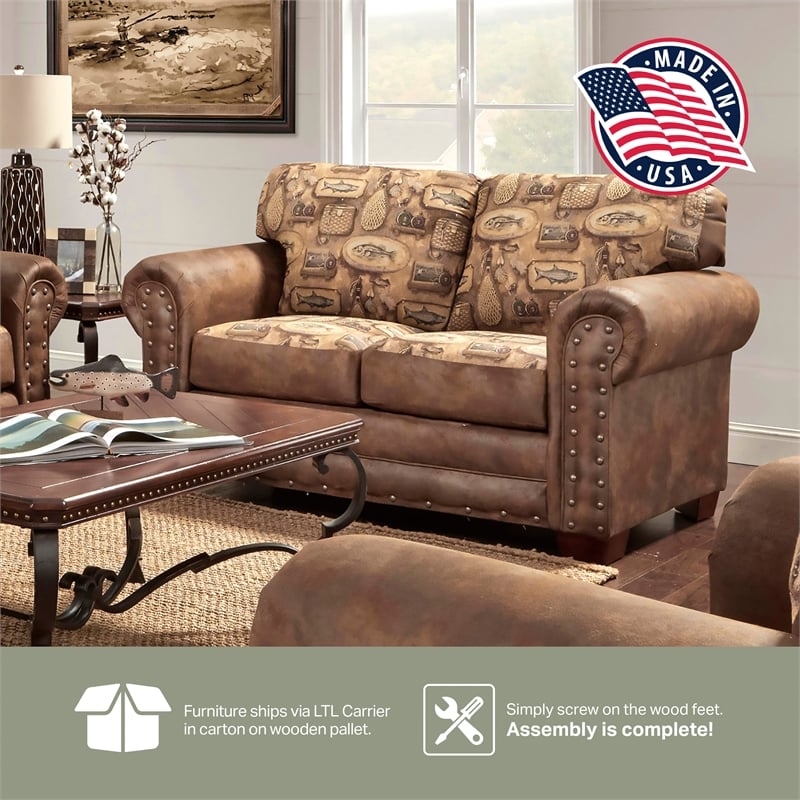 American Furniture Classics River Bend 4-piece Sleeper Sofa Set in Brown