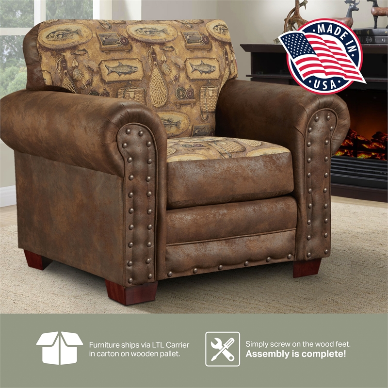American Furniture Classics River Bend 4-piece Sleeper Sofa Set in Brown