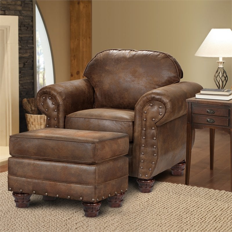American Furniture Classics Sedona 4-piece Microfiber Sofa Set in Brown