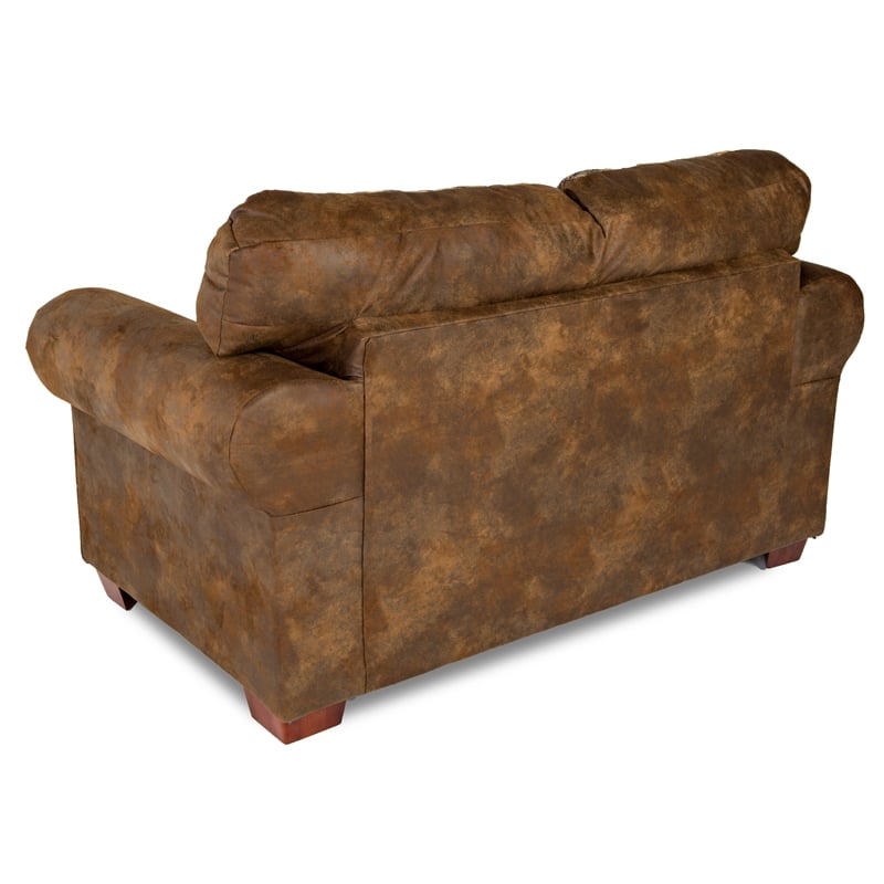 American Furniture Classics 8502-90 Deer Teal/Brown Lodge Tapestry Loveseat