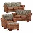 American Furniture Classics Model 8500-90K Deer Teal Lodge 4-Piece Set