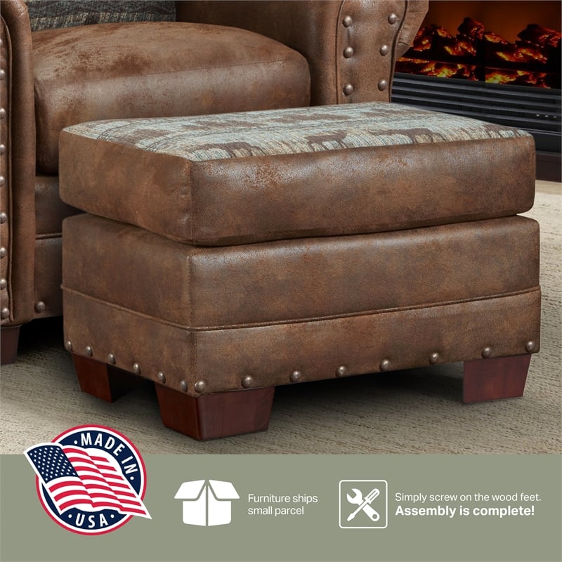 American Furniture Classics 8500-90S Deer Teal Lodge 4-Piece Set with Sleeper