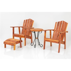 american furniture classics cc1701-k solid missouri cedar adirondack 4 piece set