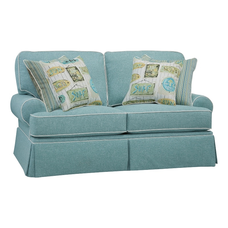 American Furniture Classics 8-020-S275A Coastal Aqua Series Loveseat