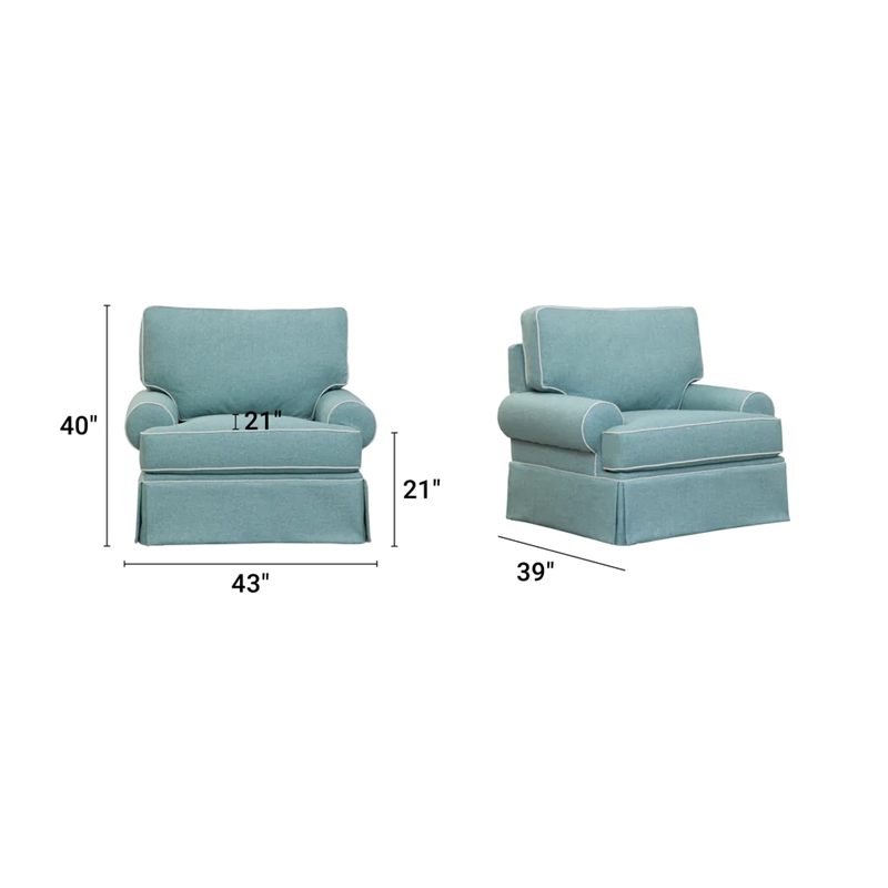 American Furniture Classics 8-030-S275A Coastal Aqua Series Arm Chair