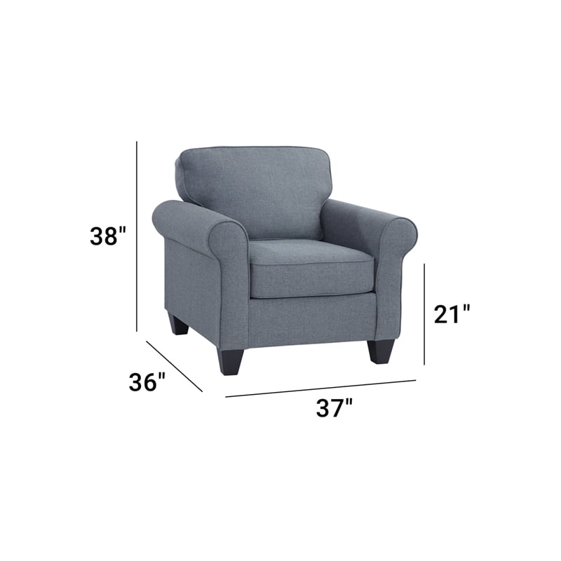 American Furniture Classics 8-030-A330V16 Classic Cottage Blue Oversized Chair