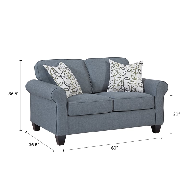 American Furniture Classics 8-020-A330V16 Classic Cottage Blue Loveseat