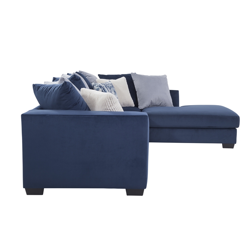 American Furniture Classics 8-A317V8-K Casual Comfort Sectional Sofa in Blue