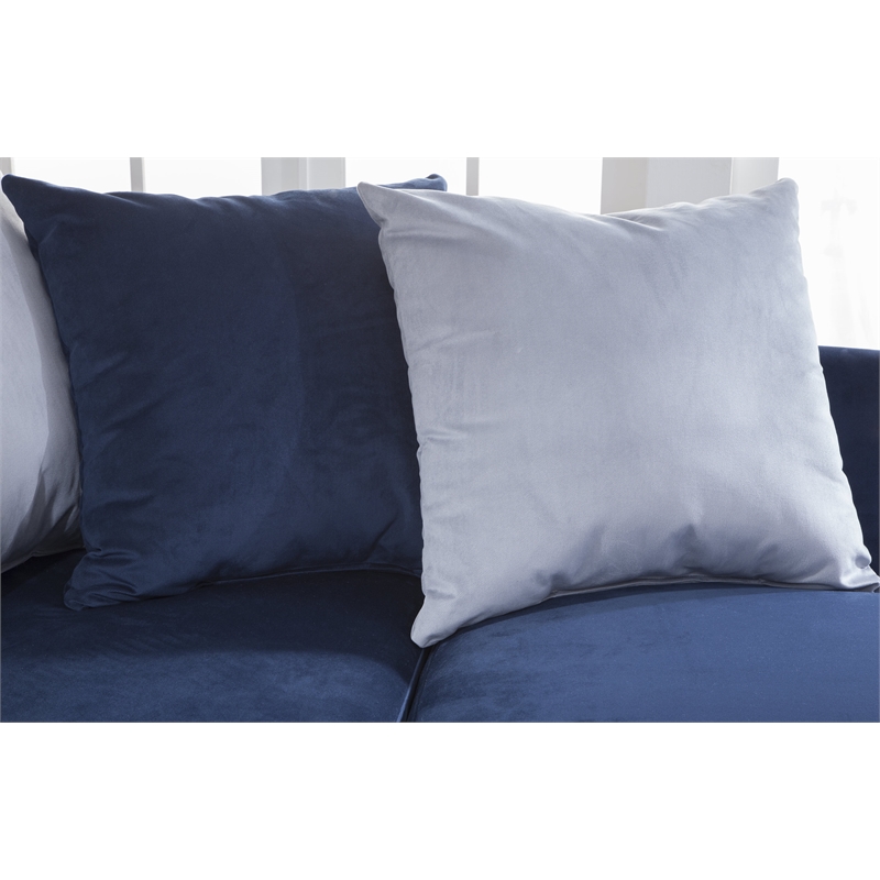 American Furniture Classics 8-A317V8-K Casual Comfort Sectional Sofa in Blue