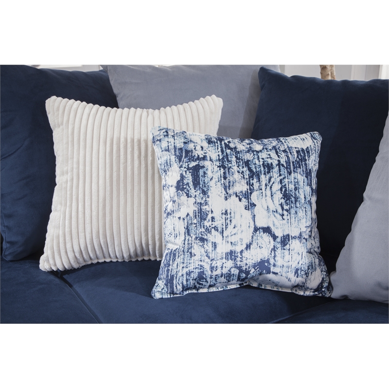 American Furniture Classics 8-A317V8-K Casual Comfort Sectional Sofa in Blue