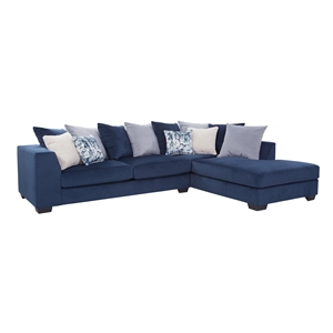 American Furniture Classics 8-A317V8-K Casual Comfort Sectional Sofa in Blue