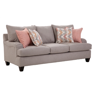 american furniture classics 8-010-a242v2 traditional rolled arm sofa in gray