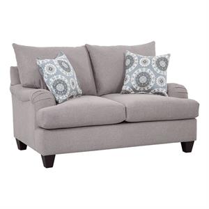 american furniture classics 8-020-a242v3 transitional loveseat in gray