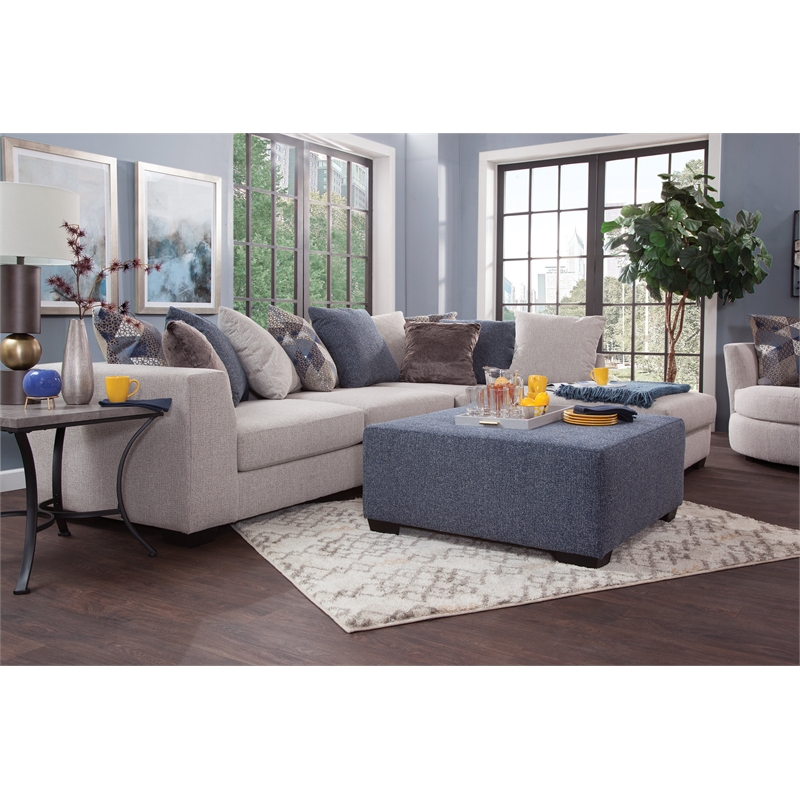 American Furniture Classics 8-080-S371V4 Casual Comfort Ottoman in Blue