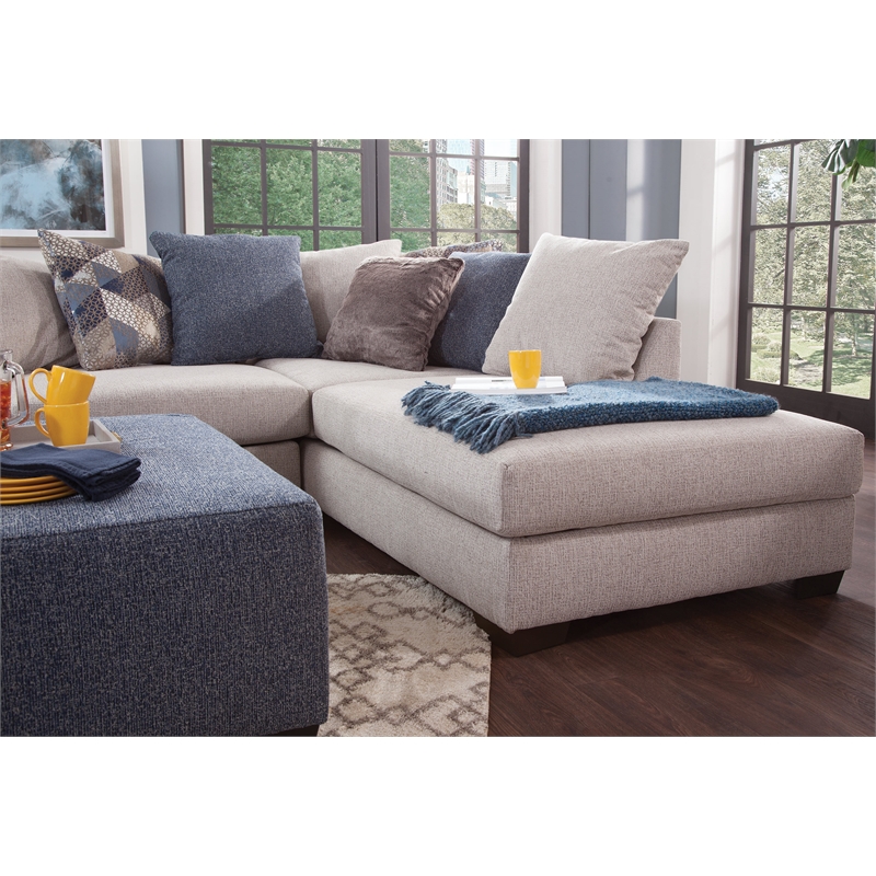 American Furniture Classics 8-S317V4-K Casual Comfort Sectional Sofa in Ivory